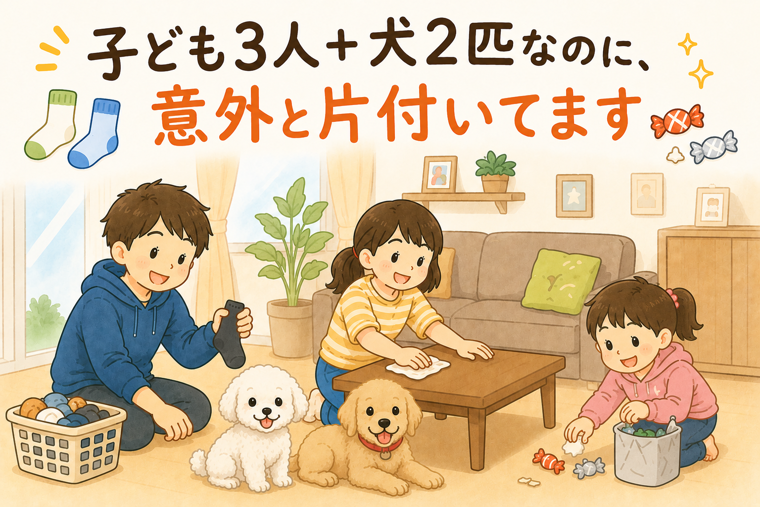 子どもの靴下脱ぎっぱなし対策｜わが家の「靴下ルール」を紹介