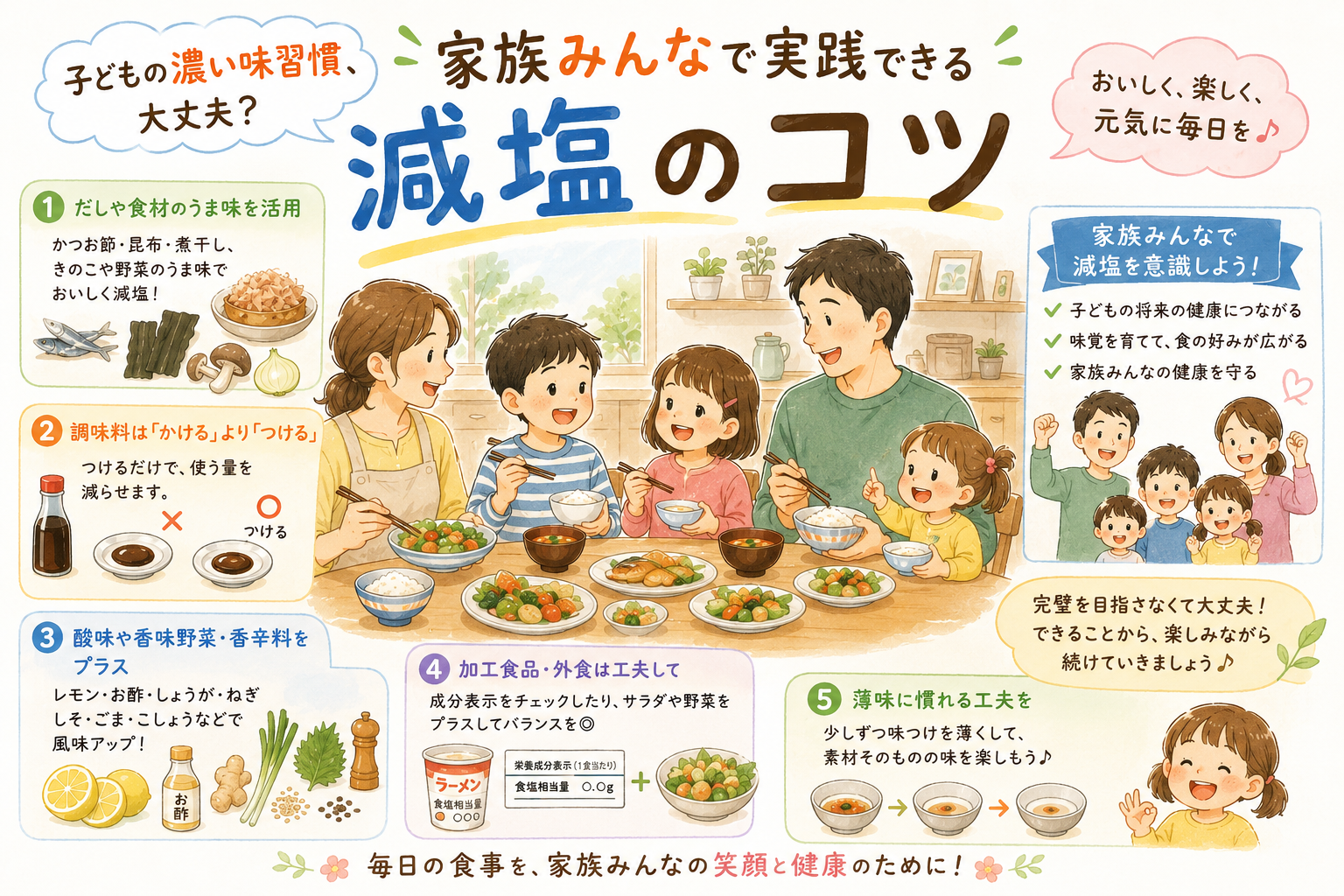 子どもの食事と塩分