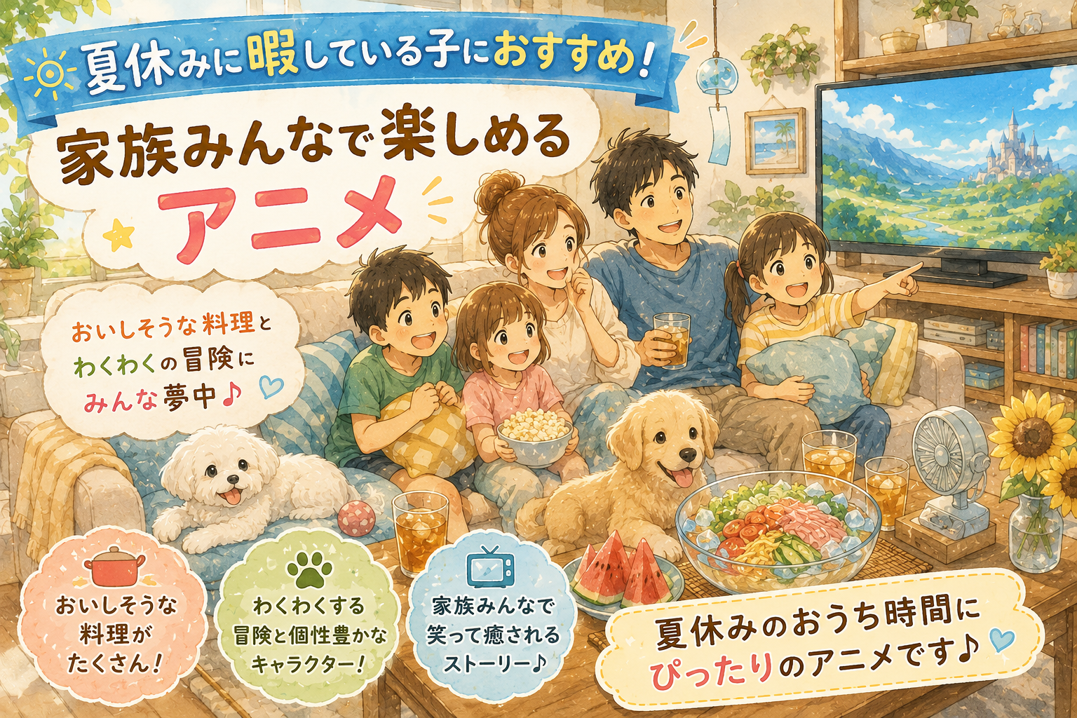 夏休みに暇している子におすすめ！家族みんなでハマったアニメ『とんでもスキルで異世界放浪メシ』