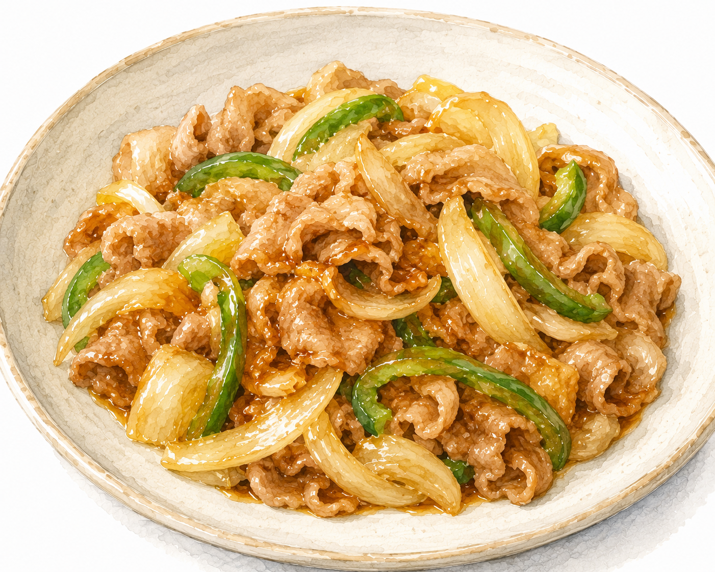 豚こまと玉ねぎの味噌炒め