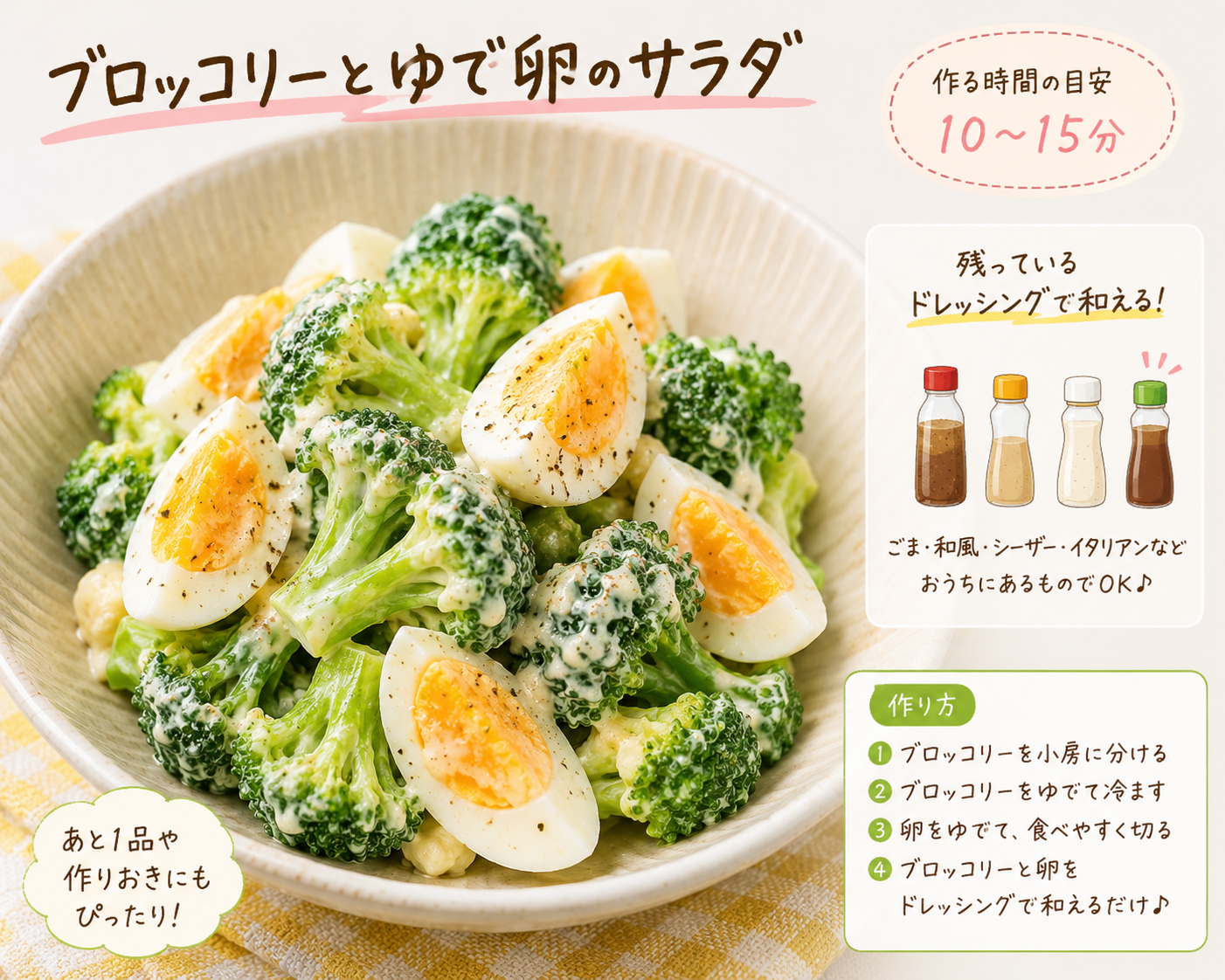 ブロッコリーとゆで卵のサラダ