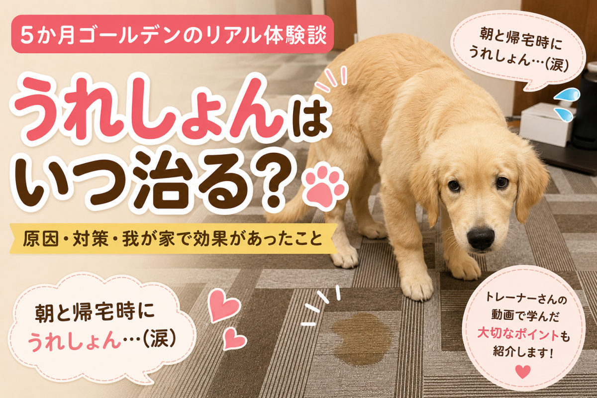 ゴールデンのうれしょん、いつ治る？5か月の我が家が実践していること