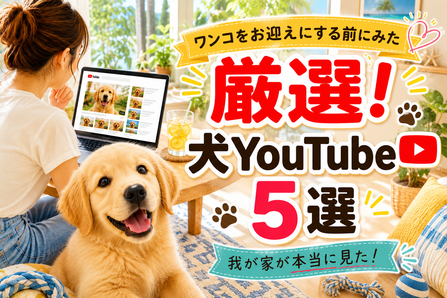 わんこ好きにおすすめYouTube4選